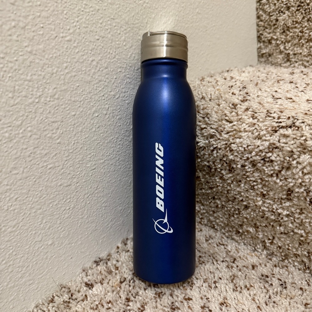 Boeing Blue Stainless Steel Water Bottle